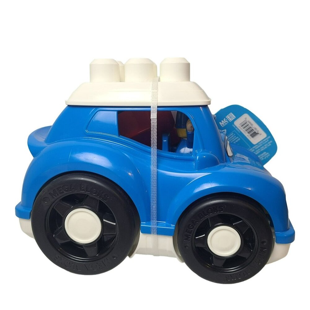 NWT Mega Bloks First Builders Peter Police Car Big Building Blocks 6 Pieces - Picture 3 of 8
